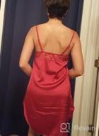 img 1 attached to Sensual Sleepwear: ADOME Women'S Lace Chemises Satin Nightgown review by Jeff Hall