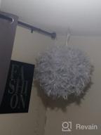 img 1 attached to White Feather Lamp Shade 11.8" Diameter For Ceiling Pendant Light, Table & Floor Lamps - Living Room, Bedroom, Wedding Decor review by Doug Taylor