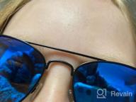 img 1 attached to Stylish and Protective Metal Aviator Sunglasses for Kids Ages 5-12 | OnlyAmazing Eyewear with UV Protection and Mirrored Lens review by Ronnie Cole