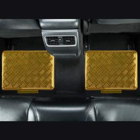 img 1 attached to Universal All Weather Car Floor Mats Set of 4 🌧️ - August Auto; Golden; Ideal for Sedan, SUVs, Trucks, and Vans