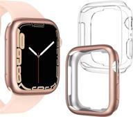 [2 pack] goton case compatible for apple watch series 7 2021(no screen protector) logo