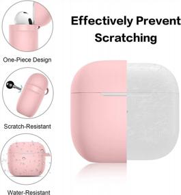 img 2 attached to Silicone Protective Case With Keychain Accessory For Apple AirPods 3Rd Gen, Hamile Designer Cover Skin For Girls Boys Women Men - Pink