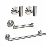 bathroom hardware set 4-piece umirio toilet paper roll holder 18 in towel bar robe hook x2 heavy duty bathroom accessories set wall mounted stainless steel brushed logo