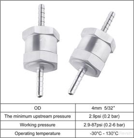 img 2 attached to Pack of 2 - EVIL ENERGY 5/32&#34; 4mm Silver Aluminium One Way Fuel Line Check Valve, Non Return Diesel
