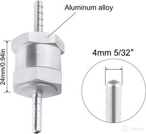 img 3 attached to Pack of 2 - EVIL ENERGY 5/32&#34; 4mm Silver Aluminium One Way Fuel Line Check Valve, Non Return Diesel