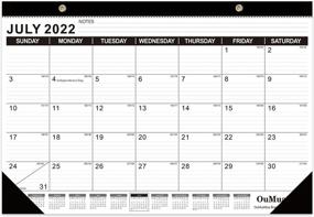 img 4 attached to 2022-2023 Desk Calendar: 17X11.5 Inches - 18 Months Of Academic Planning For Home, School & Office!