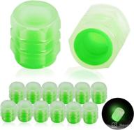 luminous car tire valve stem caps - pack of 12, universal for cars, suvs, bikes, trucks, and motorcycles логотип