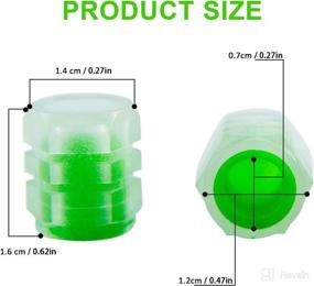 img 3 attached to Luminous Car Tire Valve Stem Caps - Pack of 12, Universal for Cars, SUVs, Bikes, Trucks, and Motorcycles