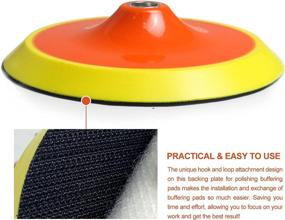 img 1 attached to 🧽 MICHENG 7 Inch Backing Plates for Hook & Loop Polishing Pads: Achieve Flawless Results with Soft Wool Buffering Pads