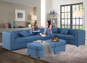 img 2 attached to 9-Piece Convertible Modular Sectional Sofa With Ottoman - Moxeay Oversized U-Shaped Couch For Living Room And Office