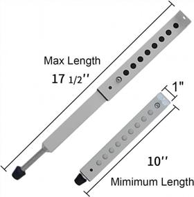 img 3 attached to Protect Your Home With JEACENT AC Security Window Lock Bar - Sturdy Steel, Adjustable From 10" To 17 1/2" For Sliding Windows With Installed AC Unit