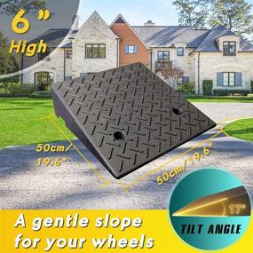 img 1 attached to 🚧 Lucosobie Driveway Curb Ramps - Portable Heavy Duty Rubber Ramps for Wheelchairs, Cars, and Shed Access - 1 PCS