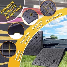 img 3 attached to 🚧 Lucosobie Driveway Curb Ramps - Portable Heavy Duty Rubber Ramps for Wheelchairs, Cars, and Shed Access - 1 PCS