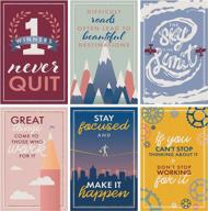 diversebee inspirational wall art posters, positive quotes office wall decor, motivational posters for office, classroom decor, classroom decorations, teacher posters, set of 6, 11x17 in (winners) logo