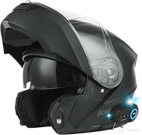 img 4 attached to Bluetooth Motorcycle Helmet Comfortable Lenses（Matte