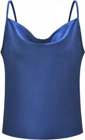 img 1 attached to Flaunt Your Sensuality: Women's Silk Spaghetti Strap Camisole - Adjustable Satin Slip Vest Tank Top