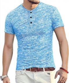 img 4 attached to 2021 Men'S Henley T-Shirt: Slim Fit, Lightweight, Casual Style, Short/Long Sleeve, Perfect For Summer Fashion