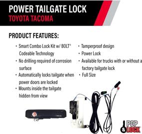 img 3 attached to 🔒 Pop & Lock PL85413 - Toyota Tacoma Power Tailgate Lock with Bolt Codeable Technology - Black Sand Pearl - Smart Lock Combo