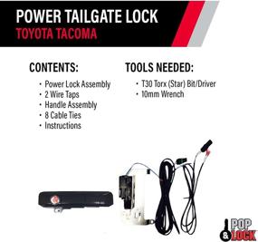 img 1 attached to 🔒 Pop & Lock PL85413 - Toyota Tacoma Power Tailgate Lock with Bolt Codeable Technology - Black Sand Pearl - Smart Lock Combo