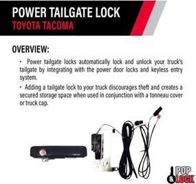 img 2 attached to 🔒 Pop & Lock PL85413 - Toyota Tacoma Power Tailgate Lock with Bolt Codeable Technology - Black Sand Pearl - Smart Lock Combo