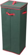 32” primode gift wrap storage box with lid - green wrapping paper container. logo