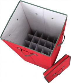 img 1 attached to 32-дюймовая коробка для хранения подарочной упаковки Primode с крышкой - зеленый контейнер для оберточной бумаги.