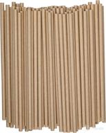 🌿 200 pack of eco-friendly kraft paper straws - 100% biodegradable & ink-free logo