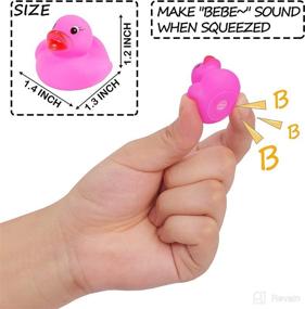 img 2 attached to 144-Pack Mini Bath Ducks Set - Colorful Rubber Duckies Bath Toy for Children - Floating & Squeaking Tiny Ducks Pool Toy Set - Kids Party Favors, Birthday Party Supplies, Prize Rewards