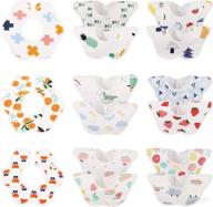 👶 15-pack of cotton baby bibs: 360° rotate soft drooling bibs for girls and boys, waterproof, absorbent and adjustable - bib set logo