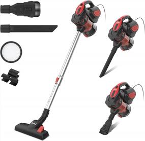 img 4 attached to Powerful Corded Stick Vacuum Cleaner With 600W Motor And 18000Kpa Suction For Pet Hair And Hard Floors - Perfect For Home Cleaning