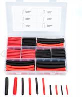 eventronic waterproof heat shrink tubing kit for wire protection, adhesive lined 3:1 shrink ratio, ideal for maritme use - black red (1.75",3.5" length) logo