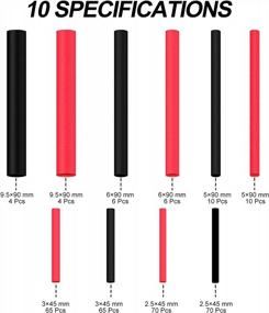 img 3 attached to Eventronic Waterproof Heat Shrink Tubing Kit For Wire Protection, Adhesive Lined 3:1 Shrink Ratio, Ideal For Maritme Use - Black Red (1.75",3.5" Length)