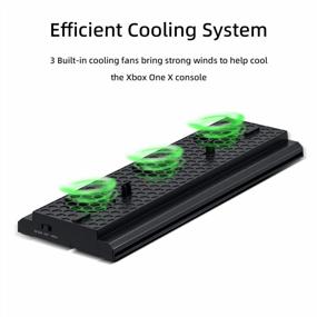 img 1 attached to Mcbazel Vertical Cooling Stand For Xbox One X - 3 USB Ports, Light Bar Compatible | Keep Your Console Cool & Protected!