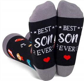 img 4 attached to Spread Joy With HAPPYPOP Unisex Funny Saying Socks For All Your Loved Ones