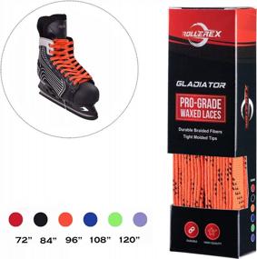 img 3 attached to Wax-Coated Skate Laces For Quad, Ice, Roller Skates And More - Multiple Colors And Sizes Available - Rollerex Gladiator