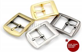 img 1 attached to CRAFTMEMORE SC36: 4Pcs 1 Inch Single Prong Belt Buckle With Center Bar For Leather Crafting - Choose Your Color!