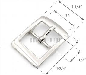 img 2 attached to CRAFTMEMORE SC36: 4Pcs 1 Inch Single Prong Belt Buckle With Center Bar For Leather Crafting - Choose Your Color!