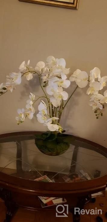 img 1 attached to 4PCS 38 Inch Artificial Butterfly Orchid Branches For Home Decor - White review by Tom Oberhue