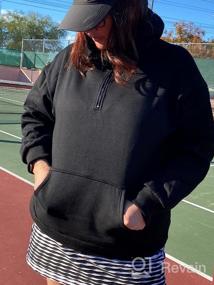 img 7 attached to Get Cozy In Style With Oversized Y2K Sweatshirts: Shop Blencot Women'S Half Zip Pullover Hoodies With Pockets In Sizes S-3XL!