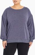 marika women's plus size pullover sweater in violet logo