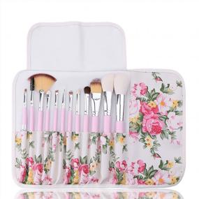 img 2 attached to 12-Piece Professional Makeup Brush Set With Floral Case - UNIMEIX Brushes For Powder, Liquid, Cream & More!