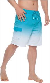 img 2 attached to Quick-Dry Board Shorts For Men - Rokka&Rolla 4-Way Stretch Swim Trunks Ideal For Beach, Swimwear And Bathing
