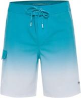quick-dry board shorts for men - rokka&rolla 4-way stretch swim trunks ideal for beach, swimwear and bathing logo
