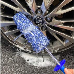 img 2 attached to IPELY Wheel Brush: Metal-Free Microfiber Cleaner for Wheel and Rim Detailing, Scratch-Free Solution