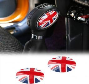 img 1 attached to Union Jack UK Flag Shift Knob With Automatic Trans Trim Badge Covers For Mini Cooper /Cooper S Hardtop (F56), Hardtop 4-Door (F55), Convertible (F57) & Clubman (F54) - GTINTHEBOX