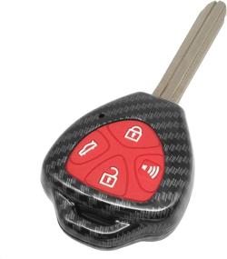 img 4 attached to 🔑 Protective Silicone Rubber Key Fob Case - TANGSEN Smart Key Compatible with Pontiac Vibe, Scion FR-S, IQ, TC, XB, XD, Subaru BRZ, Toyota 4RUNNER, Avalon, Camry, Corolla, Matrix, RAV4, VENZA, Yaris - Night-Luminous Red