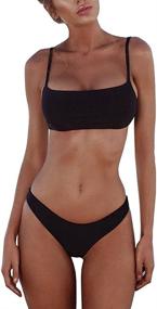 img 4 attached to 👙 Padded Brazilian Thong Bikini Swimsuits: Trendy Women's Clothing at Swimsuits & Cover Ups
