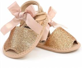 img 4 attached to Adorable Soft Sole Baby Sandals Perfect For Summer Fun And First Steps!