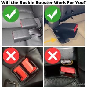 img 1 attached to 🚗 BPA Free Seat Belt Buckle Booster (2-Pack): Enhance Seat Belt Accessibility, Faster Buckling, Includes Educational Gift Sticker Set