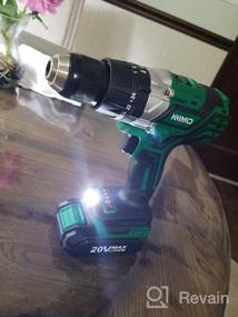 img 5 attached to KIMO 20V Brushless Hammer Drill, 800 In-Lb 1/2" Cordless Drill Driver W/Battery Fast Charger, Screwing Drilling Hammer Mode, Variable Speed Adjustable LED, Auxiliary Handle & Tool Bag